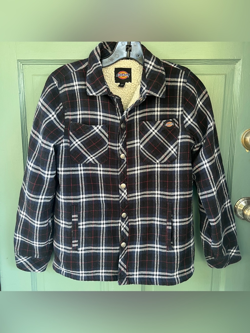 Dickies Child Insulated cotton flannel Button Down Worker Carpenter Jacket L